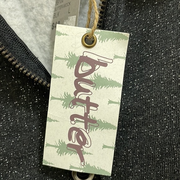 Butter black sparkle jacket (sz l) - Picture 5 of 12